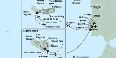 Mapa de ilhas portuguesas