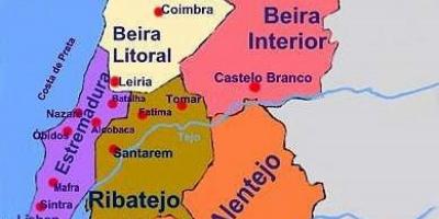 O mapa vitivinícola de Portugal.