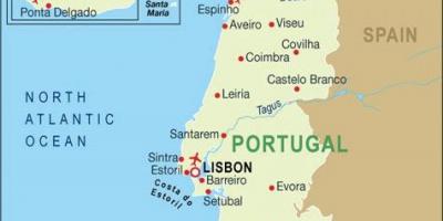 Mapa dos aeroportos em Portugal