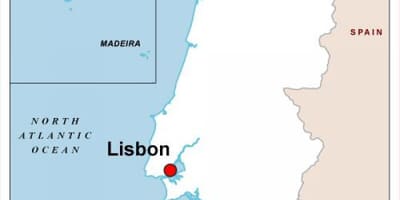 Capital de Portugal mapa