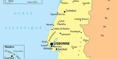 Mapa de Portugal e Açores