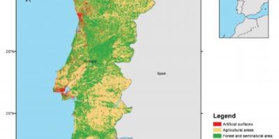 O mapa vitivinícola de Portugal.