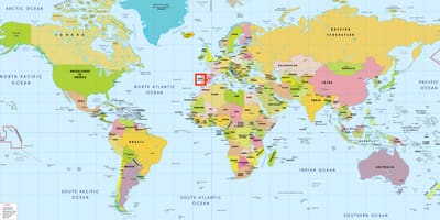Portugal no mapa do mundo