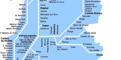 Mapa ferroviário de Portugal